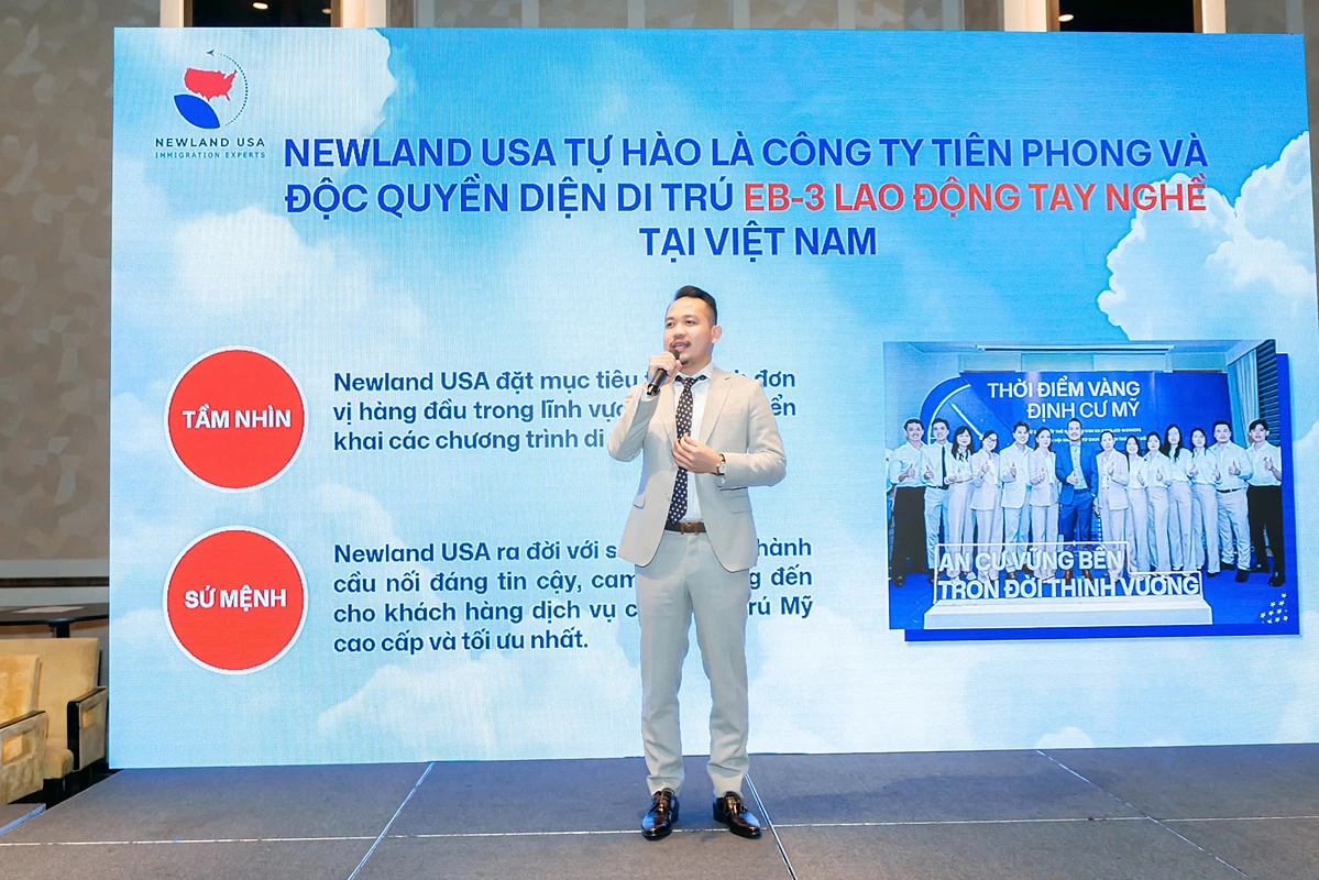 Ông Châu Tâm Luân, Nhà sáng lập kiêm Tổng giám đốc Newland USA tại sự kiện ngày 22/3