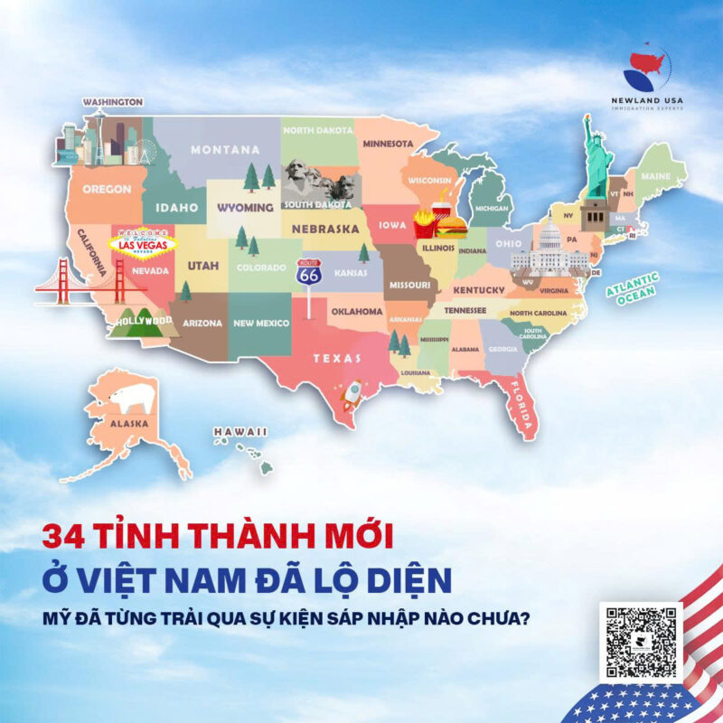 34 tỉnh thành mới ở việt nam đã lộ diện, Mỹ đã từng trải qua sự kiện sáp nhập nào chưa? 