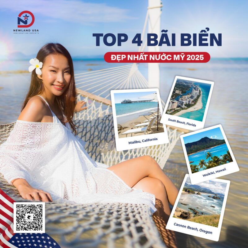 Top 4 bãi biển đẹp nhất nước Mỹ 2025