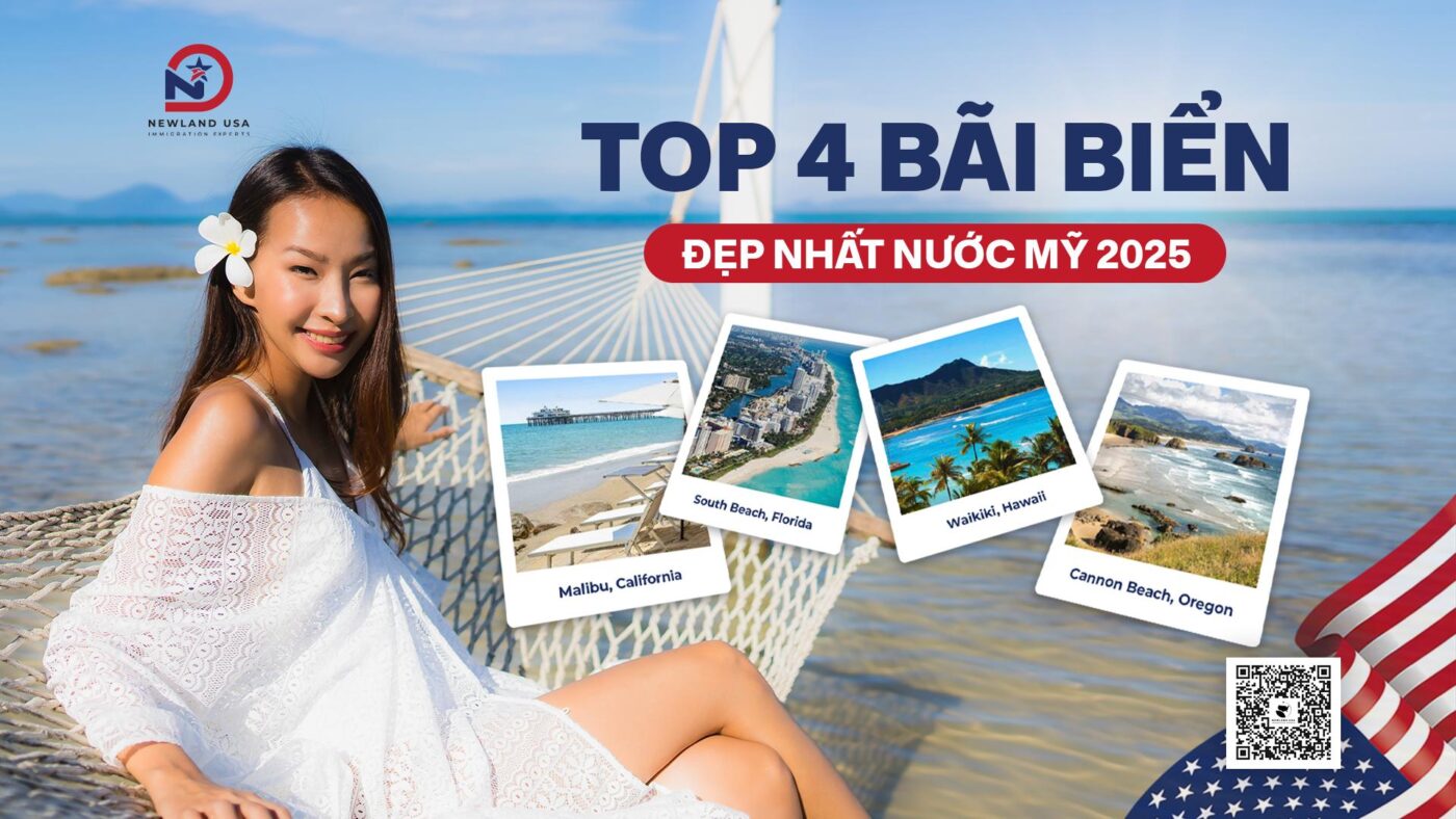 Top 4 bãi biển đẹp nhất nước Mỹ 2025