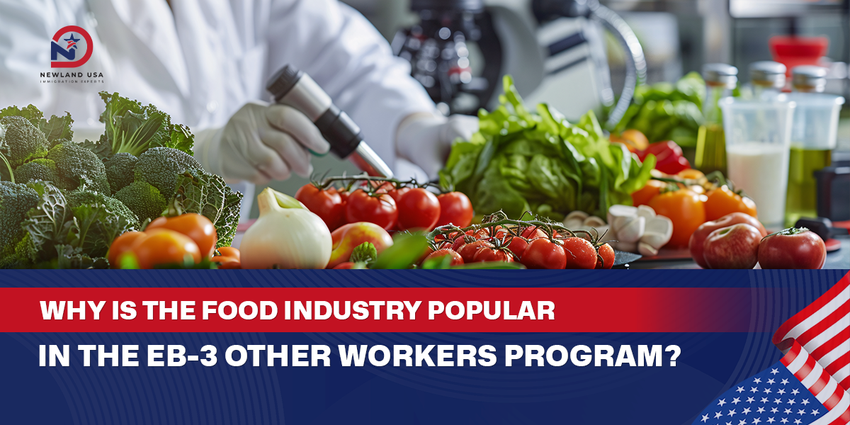 Why is the food industry popular in the U.S. EB3 Unskilled Worker Immigration Program?