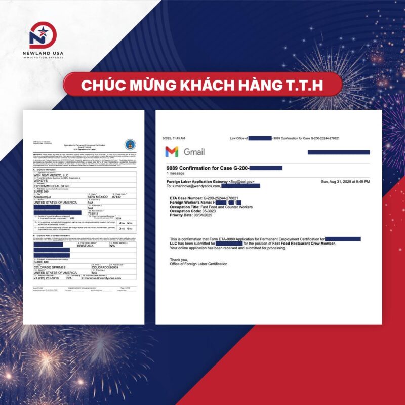 Chúc mừng khách hàng T.T.H