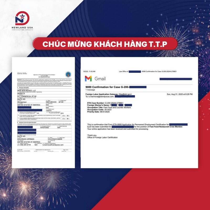 Chúc mừng khách hàng T.T.P