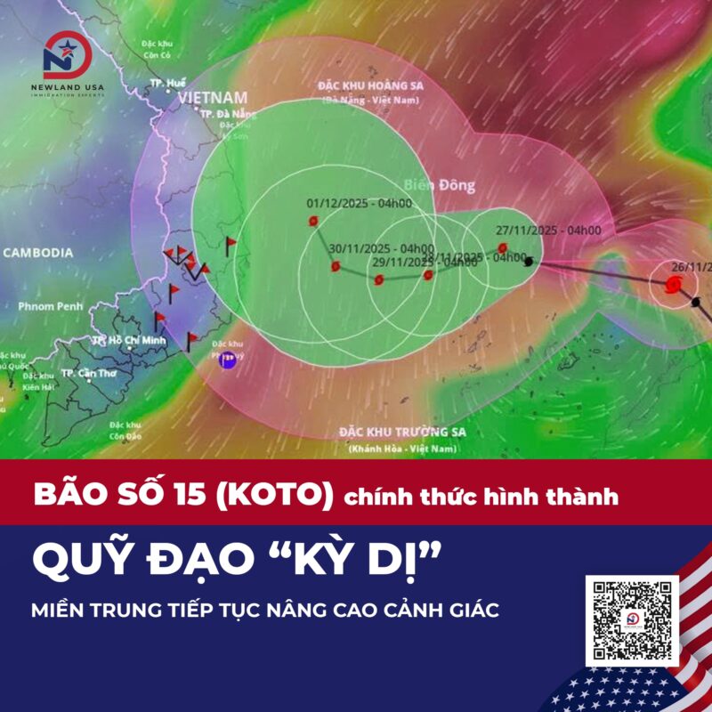 Bão số 15 (Koto) chính thức hình thành: Quỹ đạo “kỳ dị”, miền Trung tiếp tục nâng cao cảnh giác 