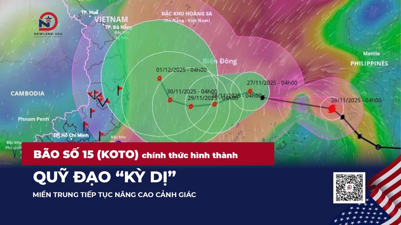 Bão số 15 (Koto) chính thức hình thành: Quỹ đạo “kỳ dị”, miền Trung tiếp tục nâng cao cảnh giác