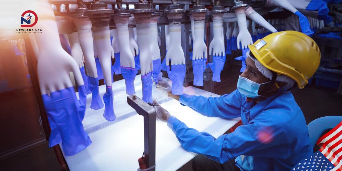 Tổng quan công việc sản xuất găng tay y tế tại Mỹ theo diện định cư Mỹ EB3