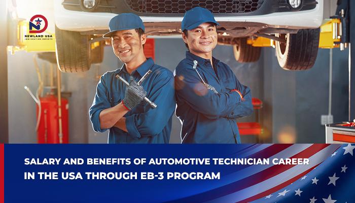 Salary and Benefits for Automotive Technicians in the US Through the EB-3 Program