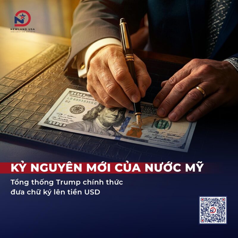 Kỷ nguyên mới của nước Mỹ: Tổng thống Trump chính thức đưa chữ ký lên tiền USD