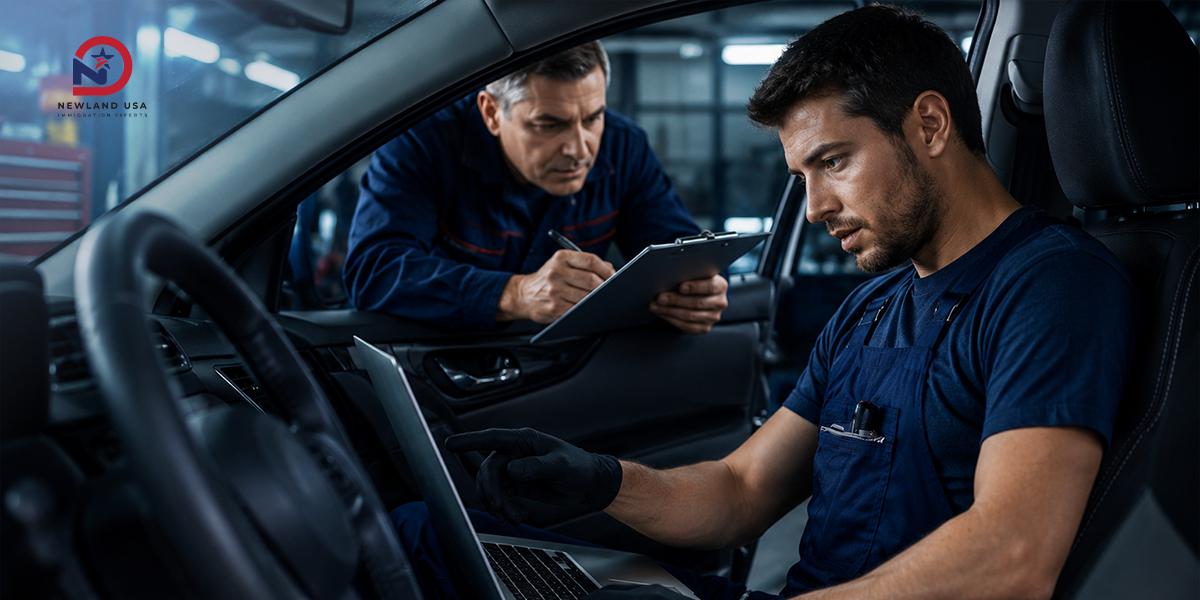 Công việc hàng ngày của người làm thợ sửa xe tại Mỹ