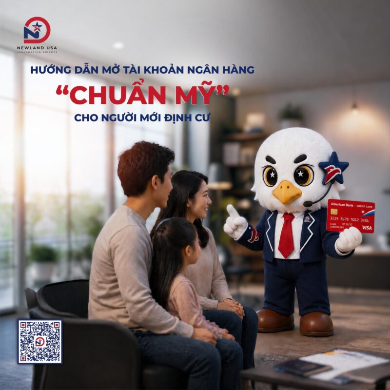 Hướng dẫn mở tài khoản ngân hàng “chuẩn Mỹ” cho người mới định cư