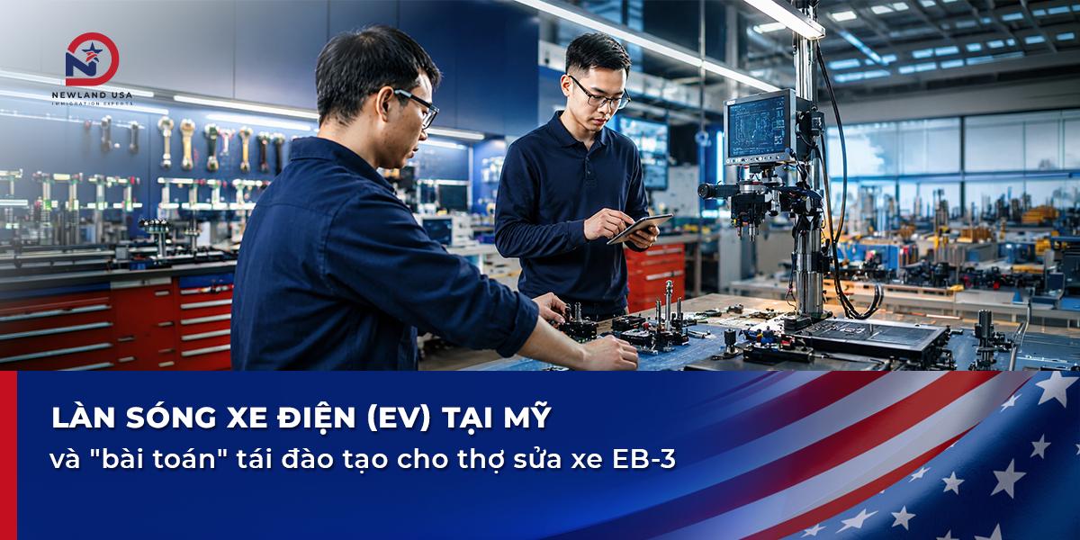 Làn sóng xe điện (EV) tại Mỹ và "bài toán" tái đào tạo cho thợ sửa xe EB3