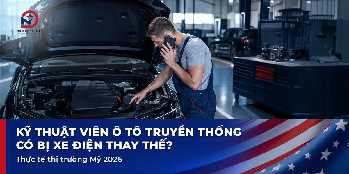Kỹ thuật viên ô tô truyền thống có bị xe điện thay thế? Thực tế thị trường Mỹ 2026
