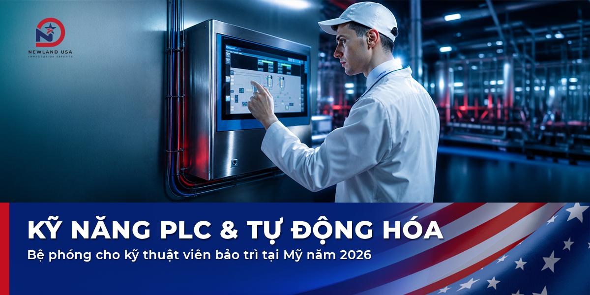 Kỹ năng PLC & Tự động hóa: Bệ phóng cho kỹ thuật viên bảo trì tại Mỹ năm 2026