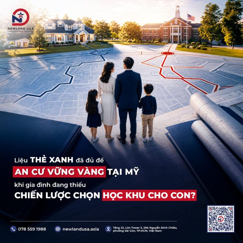 Liệu thẻ xanh đã đủ để an cư vững vàng tại Mỹ khi gia đình thiếu chiến lược chọn học khu cho con?