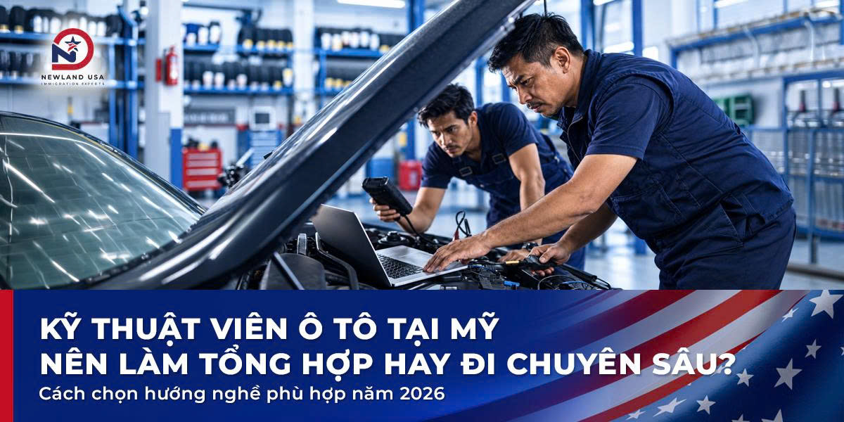 Kỹ thuật viên ô tô tại Mỹ nên làm tổng hợp hay đi chuyên sâu? Cách chọn hướng nghề phù hợp năm 2026