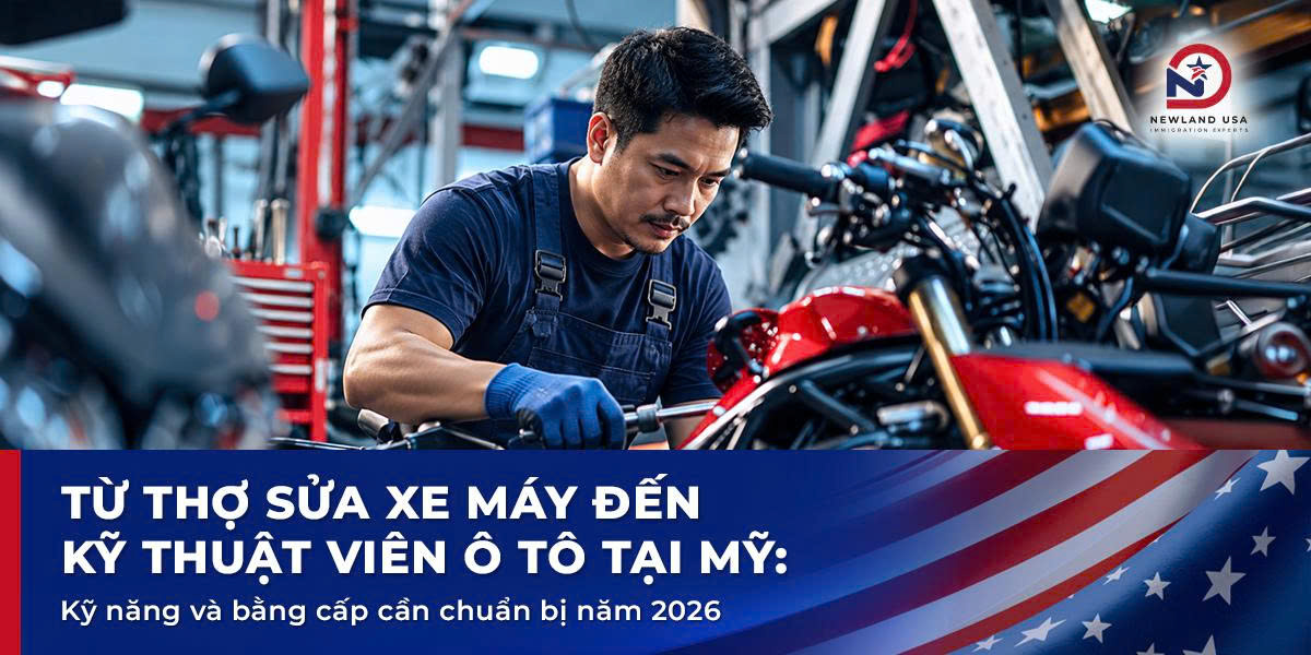 Từ thợ sửa xe máy đến kỹ thuật viên ô tô tại Mỹ: Kỹ năng và bằng cấp cần chuẩn bị năm 2026